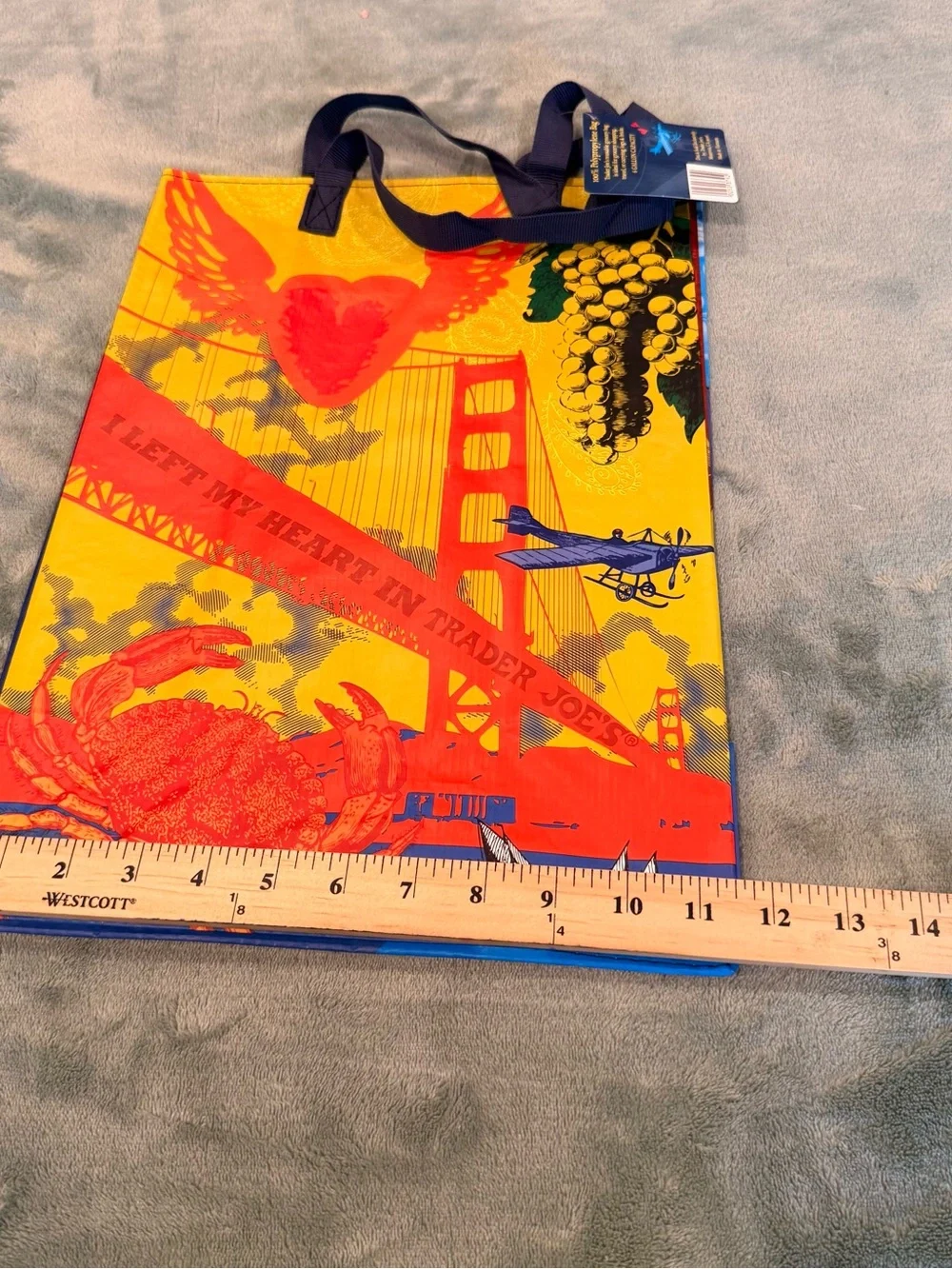 Trader Joe’s Northern California Reusable Grocery Shopping Tote Bag 6 Gallon NWT